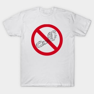 No To Carbon Footprint T-Shirt